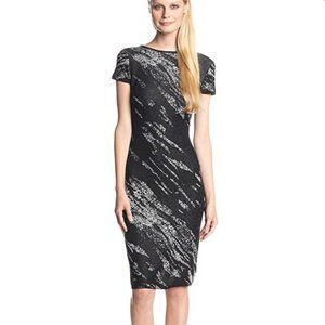 BCBGMAXAZRIA Jackee Crackled Jacquard Dress M